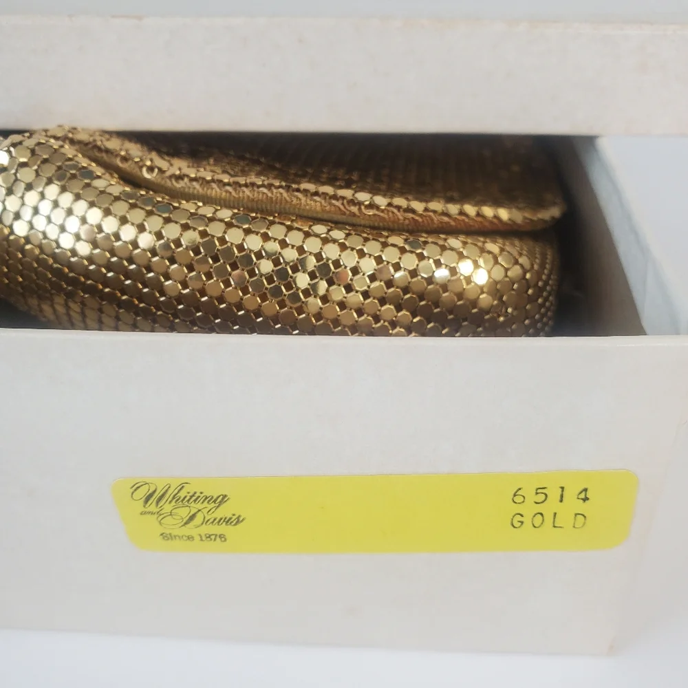 Whiting and Davis Gold Mesh Night Bag, Like New, Vintage - Picture 11 of 16